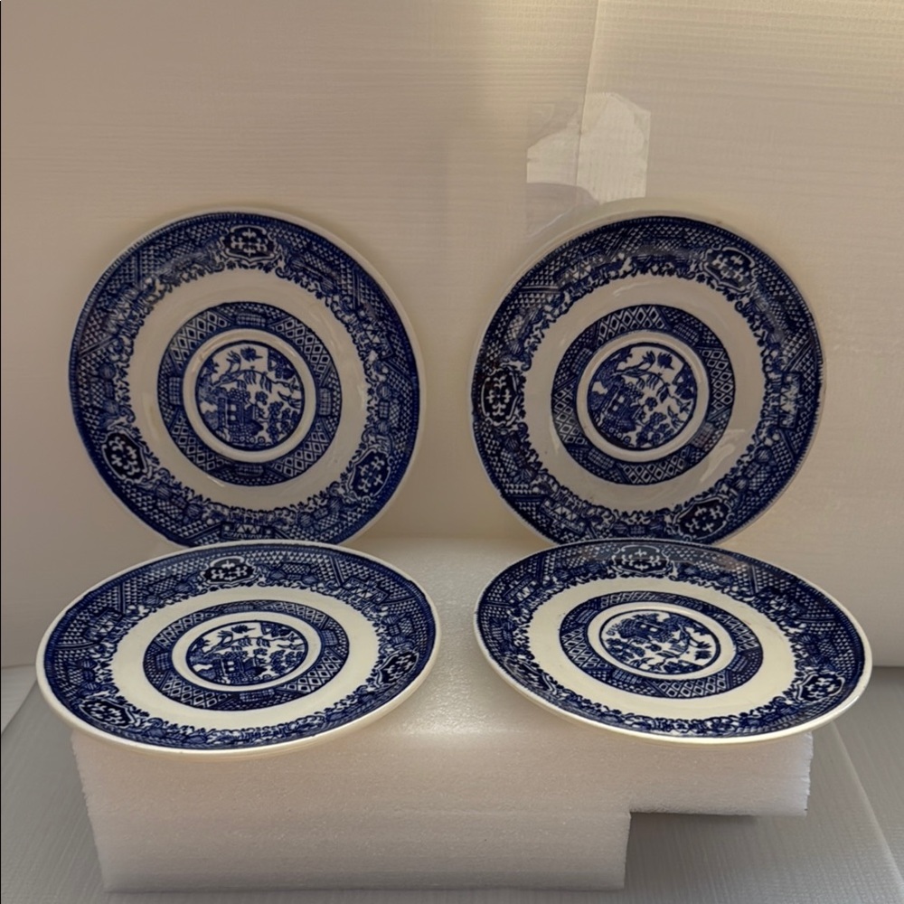 Set /4 Japan Blue Willow Saucers